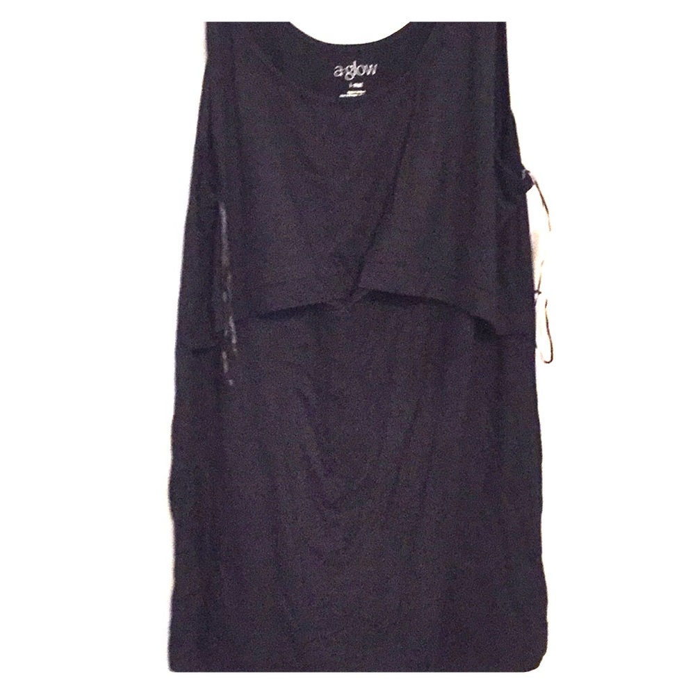 Black “A-glow” nursing/maternity top